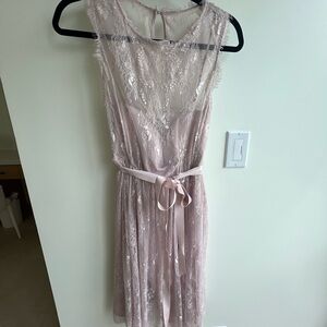 Anthropologie Elegant Lace Dress with Belt